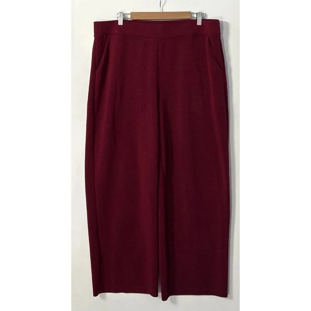 Women's Chicos Wide Leg Pull On Scuba Pants Flowy Stretch Sz XL (3) Lot‎ Of 2